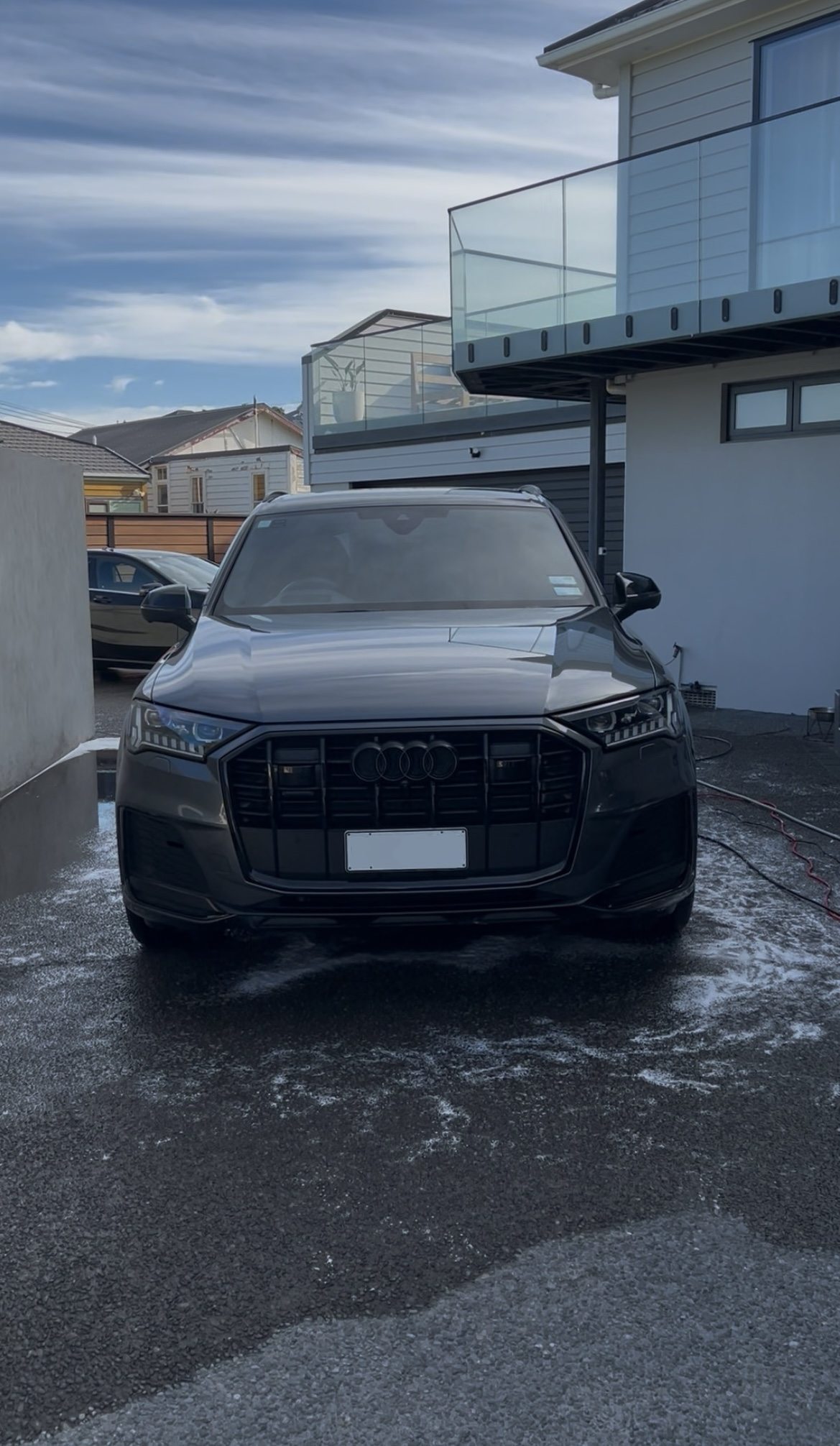 Reflectra Detailing exterior car detailing result on a polished black Audi in Wellington
